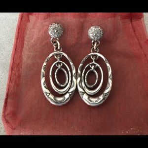 Brighton Silver Earrings with Etched Detail